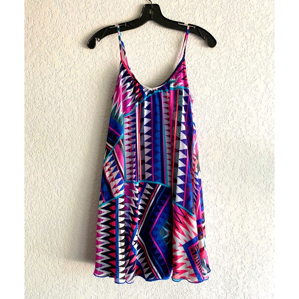 Express XS Multicolor Swing Dress